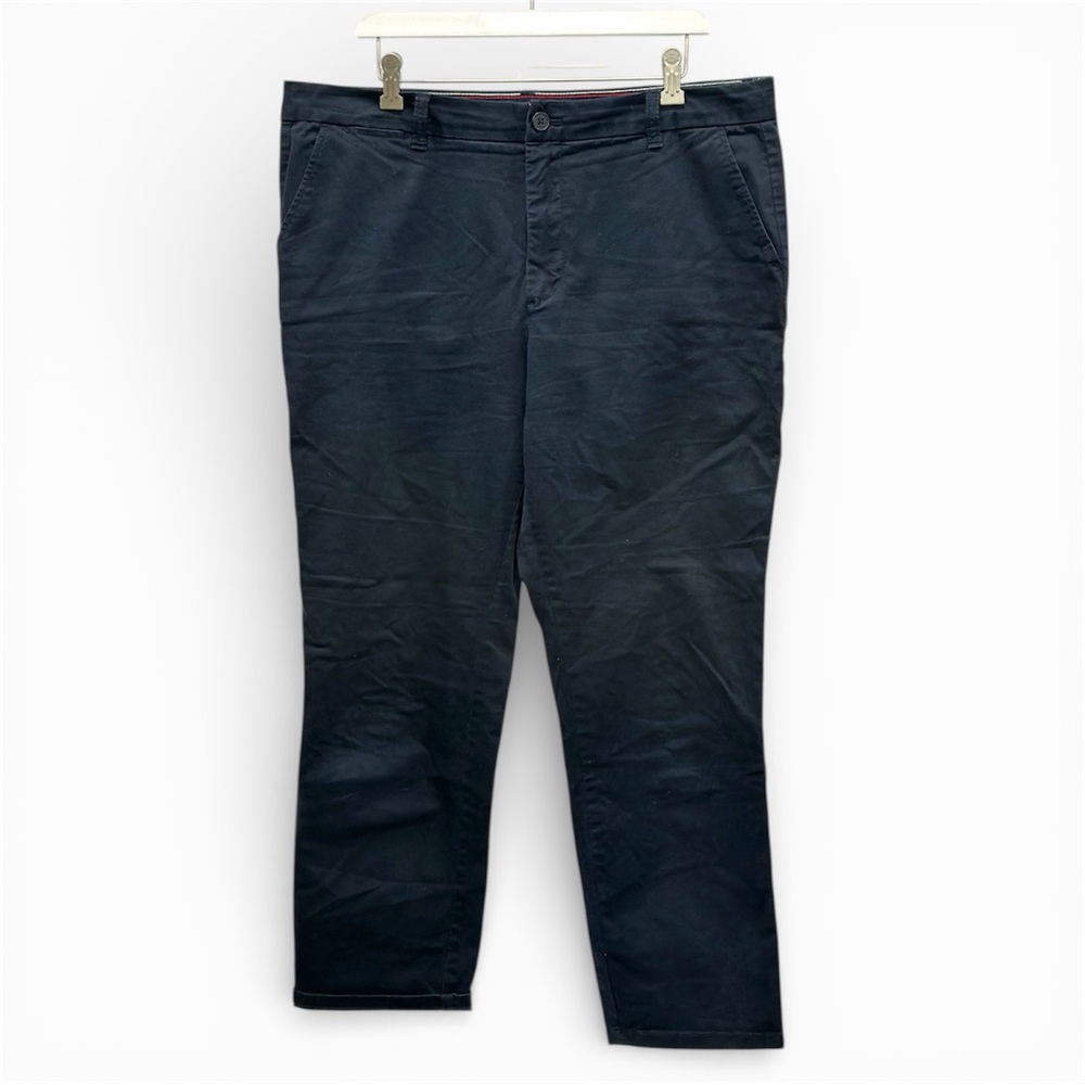 Tommy Hilfiger Navy Straight Leg Trousers Size 16